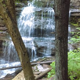 A waterfall along the turkey trail A waterfall along the turkey trail