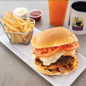 Miranda Bread - The super huge, super juicy X-Everything burger, served with either French fries or Sweet potato fries and a drink of choice!! - Bakeries Near Me - Framingham, Massachusetts