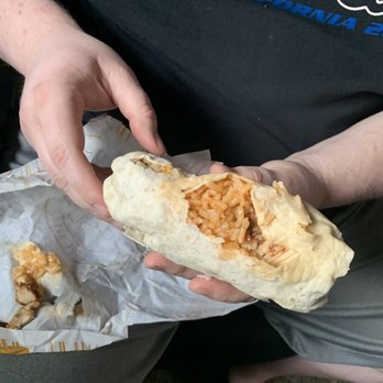 Baker's Drive-Thru - Open the wrapper to find our first burrito was completely torn down the side. - Mexican Near Me - Riverside, California Baker's Drive-Thru - Open the wrapper to find our first burrito was completely torn down the side. - Mexican Near Me - Riverside, California