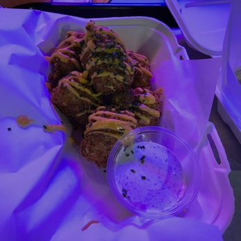 Kamp - a plate of food and a drink on a table - Food Court Near Me - Omaha, Nebraska Kamp - a plate of food and a drink on a table - Food Court Near Me - Omaha, Nebraska