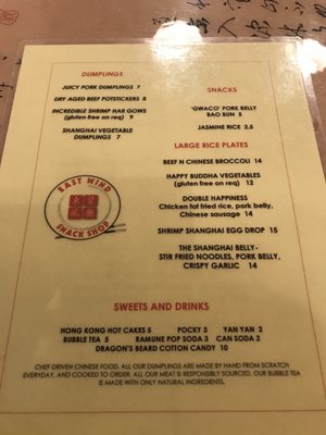 Menu photo 4 East Wind Snack Shop Brooklyn, NY Menu photo 4 East Wind Snack Shop Brooklyn, NY