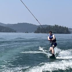 Flathead Boat Company - Brenden tearing it up near Finley Point.
