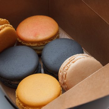 La Tour Cafe - Mango, Cookies n Cream, Lilikoi and Vanilla flavored Macarons - Cafes Near Me - Honolulu, Hawaii