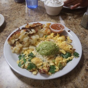 Carolyn's Cafe - California scramble with spinach...to die for! Yummmmmmm! - Breakfast & Brunch Near Me - Redlands, California Carolyn's Cafe - California scramble with spinach...to die for! Yummmmmmm! - Breakfast & Brunch Near Me - Redlands, California