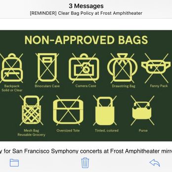 Frost Amphitheater - No no no, not these bags!! - Stadiums & Arenas Near Me - Stanford, California Frost Amphitheater - No no no, not these bags!! - Stadiums & Arenas Near Me - Stanford, California