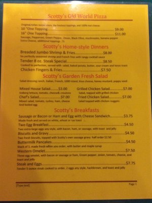 Menu photo 1 Scotty's Georgetown Lounge Indianapolis, IN Menu photo 1 Scotty's Georgetown Lounge Indianapolis, IN