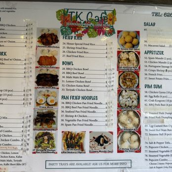 TK Cafe - Menu 3/8/26 - Hawaiian Near Me - Monrovia, California