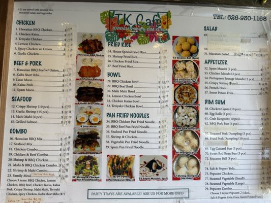 Menu photo 2 TK Cafe Monrovia, CA