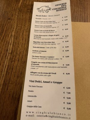 Menu photo 2 Osteria del Cinghiale Bianco Florence, FI