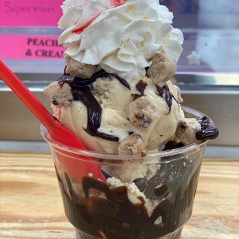Village Ice Cream & Candy - Cookie dough sundae - Candy Stores Near Me - Emerald Isle, North Carolina Village Ice Cream & Candy - Cookie dough sundae - Candy Stores Near Me - Emerald Isle, North Carolina