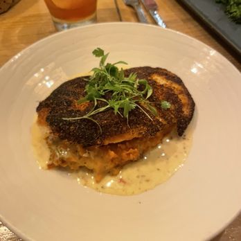 Lucky Shuck - Blackened triple tail over sweet potatoes - Seafood Near Me - Jupiter, Florida Lucky Shuck - Blackened triple tail over sweet potatoes - Seafood Near Me - Jupiter, Florida