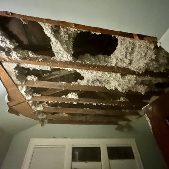 Excel Exteriors - Interior ceiling collapse 9' x 9' area in bedroom creating a huge mess with insulation dust throughout house. - Roofing Near Me - Oakdale, Minnesota Excel Exteriors - Interior ceiling collapse 9' x 9' area in bedroom creating a huge mess with insulation dust throughout house. - Roofing Near Me - Oakdale, Minnesota