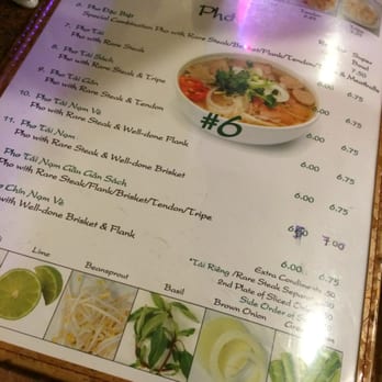 Pho Tasty - The pho menu. - Vietnamese Near Me - Artesia, California