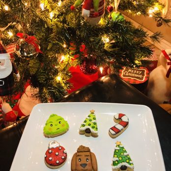 Pixie Dough Sweets - a christmas tree decorated with ornaments - Cupcakes Near Me