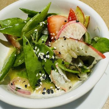 Wildflower - Snow Pea & Strawberry salad - New American Near Me - Flagstaff, Arizona Wildflower - Snow Pea & Strawberry salad - New American Near Me - Flagstaff, Arizona
