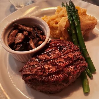Fig's Prime - Magical Dining 8oz filet (cooked perfectly), added truffle mushrooms ($6) - Steakhouses Near Me - Altamonte Springs, Florida Fig's Prime - Magical Dining 8oz filet (cooked perfectly), added truffle mushrooms ($6) - Steakhouses Near Me - Altamonte Springs, Florida