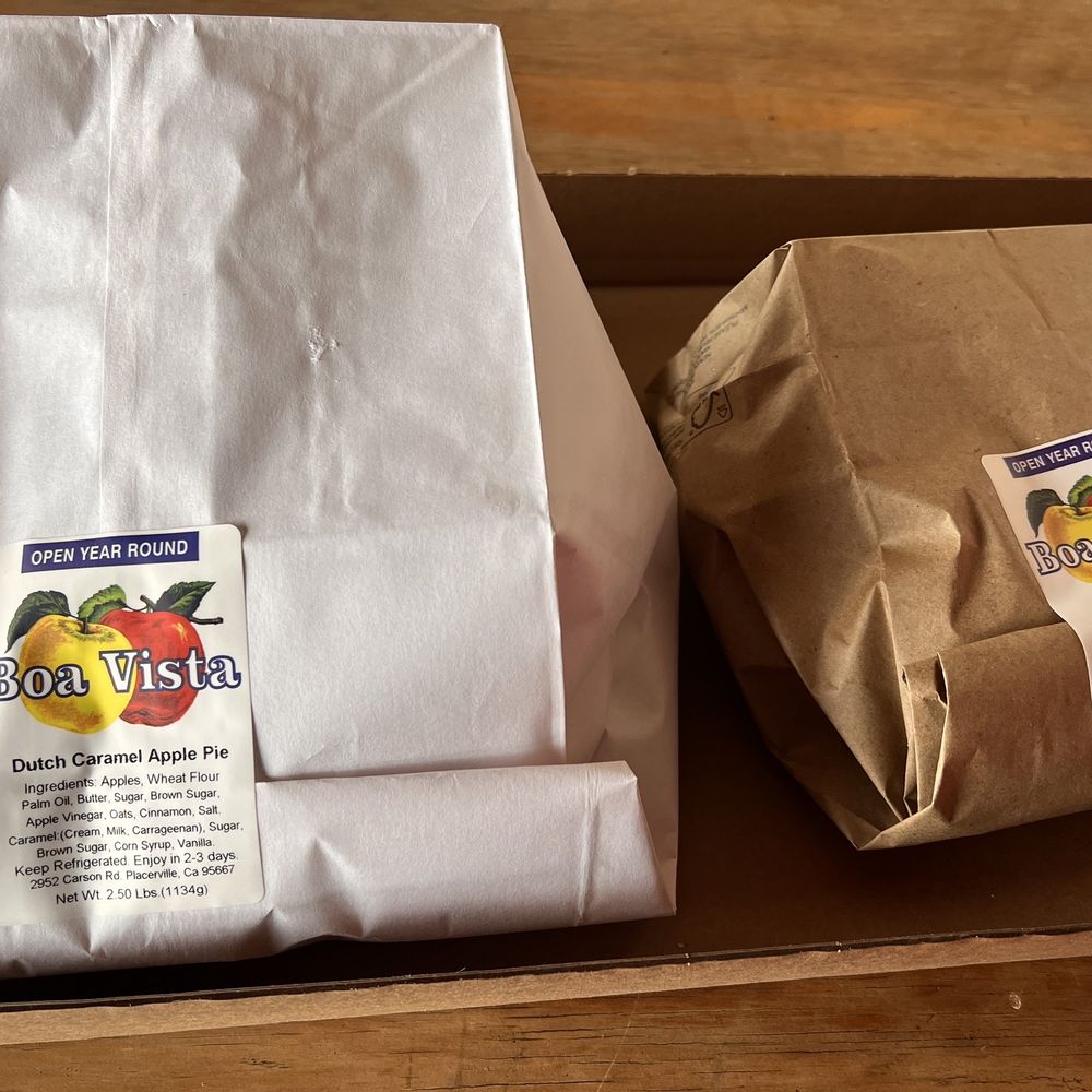 Boa Vista Orchards - We bought some Dutch caramel apple pie, regular apple pie and frozen peach pie - Fruits & Veggies Near Me - Placerville, California