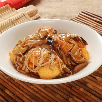 Dynasty - EGG TOFU TOPPED
W/ MUSHROOM - Seafood Near Me - Orange, California
