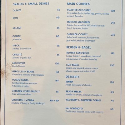 Menu photo 2 Schmaltz Delicatessen Stockholm, AB