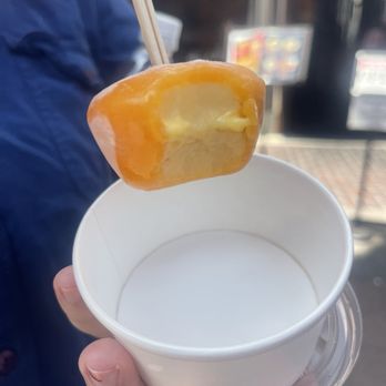 Oomasa Restaurant - Mango mochi ice cream! Just ducked in for a sweet treat, definitely coming back for a meal. - Japanese Near Me - Los Angeles, California