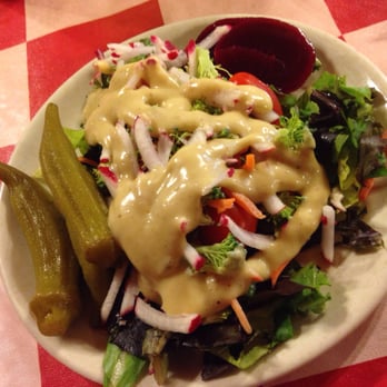 The Old CookStove - Some from their fresh salad bar. Loved the pickled okra! - Buffets Near Me - Danville, Alabama The Old CookStove - Some from their fresh salad bar. Loved the pickled okra! - Buffets Near Me - Danville, Alabama