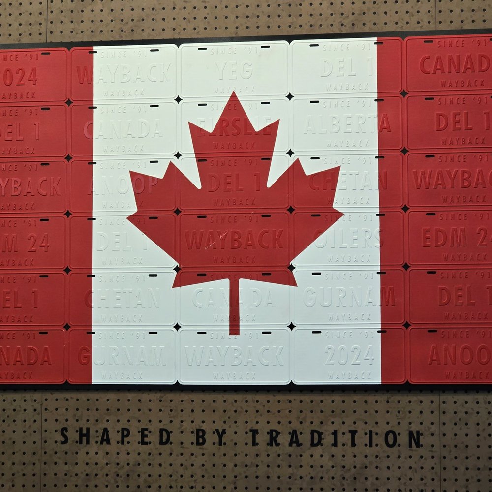 Wayback Burgers - Wayback Burger - License Plate Canadian Flag - Chicken Shop Near Me - Edmonton, Alberta Wayback Burgers - Wayback Burger - License Plate Canadian Flag - Chicken Shop Near Me - Edmonton, Alberta