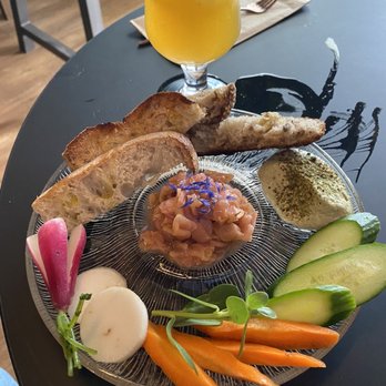 Fox Tale Fermentation Project - Half munching plate with lemon verbena rhubarb in middle - Specialty Food Near Me - San Jose, California Fox Tale Fermentation Project - Half munching plate with lemon verbena rhubarb in middle - Specialty Food Near Me - San Jose, California