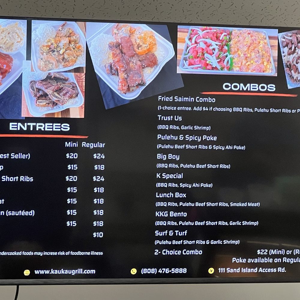 Kau Kau Grill - Menu - Barbeque Near Me - Honolulu, Hawaii