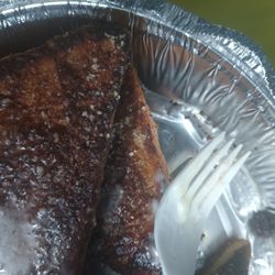 Shebamz Grill - Salt crystals on french toast.