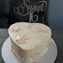 Beautiful heart shaped cake