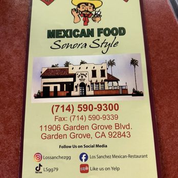 Los Sanchez Restaurant - Mexican Near Me - Garden Grove, California