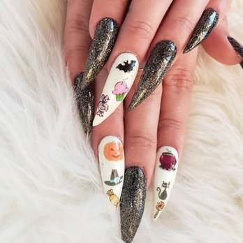 Luna Nails Bar - Ready for Halloween with this nails. - Nail Salons Near Me - Bellflower, California