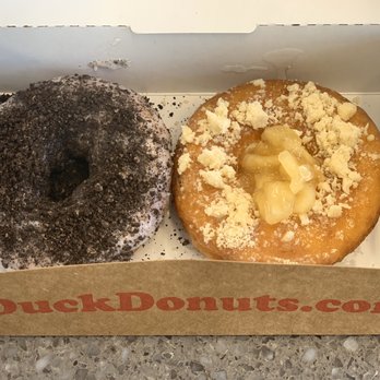 Duck Donuts - Oreo crumble and vanilla and apple streusel donuts! - Donuts Near Me - Rockville, Maryland