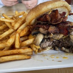 Pine Crest Bar and Restaurant - Western Burger with Fries and Coleslaw