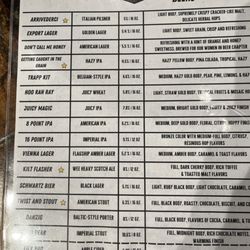 Devils Backbone Brewing - The Backyard - Beer list , Jan 2024