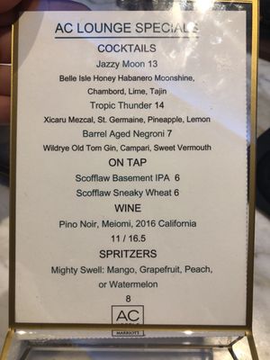 Menu photo 4 AC Lounge Atlanta, GA