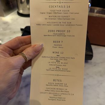 Everdene - Happy hour menu - Cocktail Bars Near Me - New York, New York