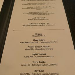 Bar Menu