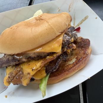 Bigfoot Burger - Bacon Burger half - Burgers Near Me - Manson, Washington Bigfoot Burger - Bacon Burger half - Burgers Near Me - Manson, Washington