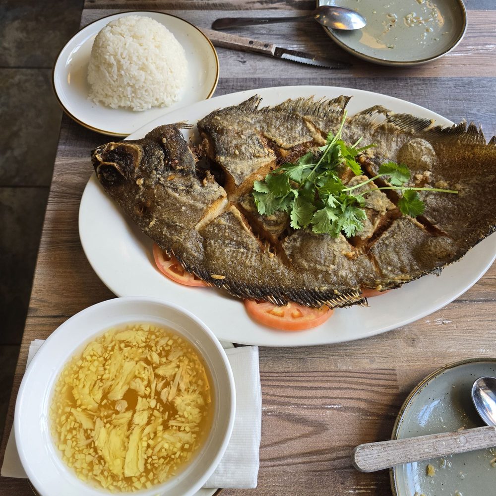 The Corner Pho - Whole fried flounder with ginger sauce. - Vietnamese Near Me - Jersey City, New Jersey