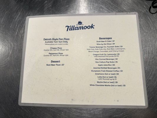 Menu photo 2 Tillamook Creamery Tillamook, OR Menu photo 2 Tillamook Creamery Tillamook, OR