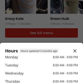 Nature's Juice - Times open for service - Juice Bars & Smoothies Near Me - Fullerton, California Nature's Juice - Times open for service - Juice Bars & Smoothies Near Me - Fullerton, California