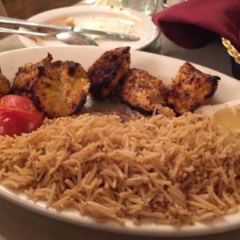 Khyber Pass Kabob - Chicken Kabob with grilled tomato and balsamic rice - Afghan Near Me - Dublin, California