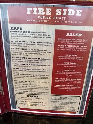 Menu photo 8 The Fire Side Public House Pittsburgh, PA