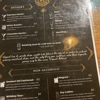 Hidden Ships Distillery - Menu - Distilleries Near Me - Surf City, North Carolina