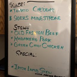 Soups and Stews of the day - changes daily Soups and Stews of the day - changes daily