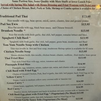 dean by dean noodles - Lunch Combo. - Thai Near Me - Rowland Heights, California