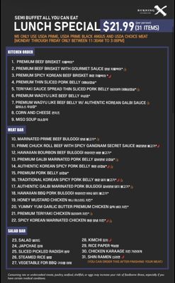 Menu photo 3 Burning X Korean BBQ Tustin, CA Menu photo 3 Burning X Korean BBQ Tustin, CA