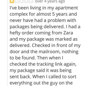 Zara - Be aware, Zara delivery company. They took a picture and stole my package. - Women's Clothing Near Me - Cerritos, California Zara - Be aware, Zara delivery company. They took a picture and stole my package. - Women's Clothing Near Me - Cerritos, California