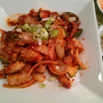 Manna - #25 Nakji Bokum $11.99 (sauteed small octopus & veggie with spicy sauce) - do not order this. - Korean Near Me - San Francisco, California Manna - #25 Nakji Bokum $11.99 (sauteed small octopus & veggie with spicy sauce) - do not order this. - Korean Near Me - San Francisco, California